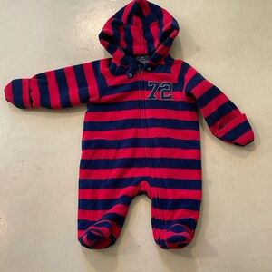 Faded Glory Fleece Striped Onesie